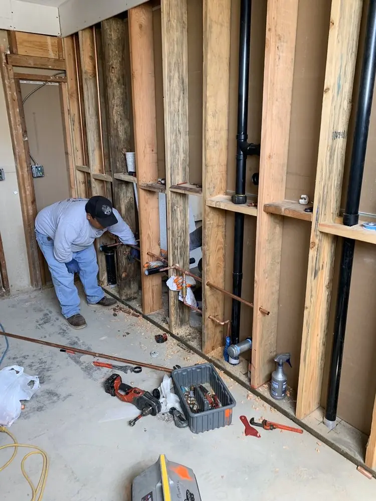 Commercial rough-in plumbing for Water Heater Replacement in Mebane